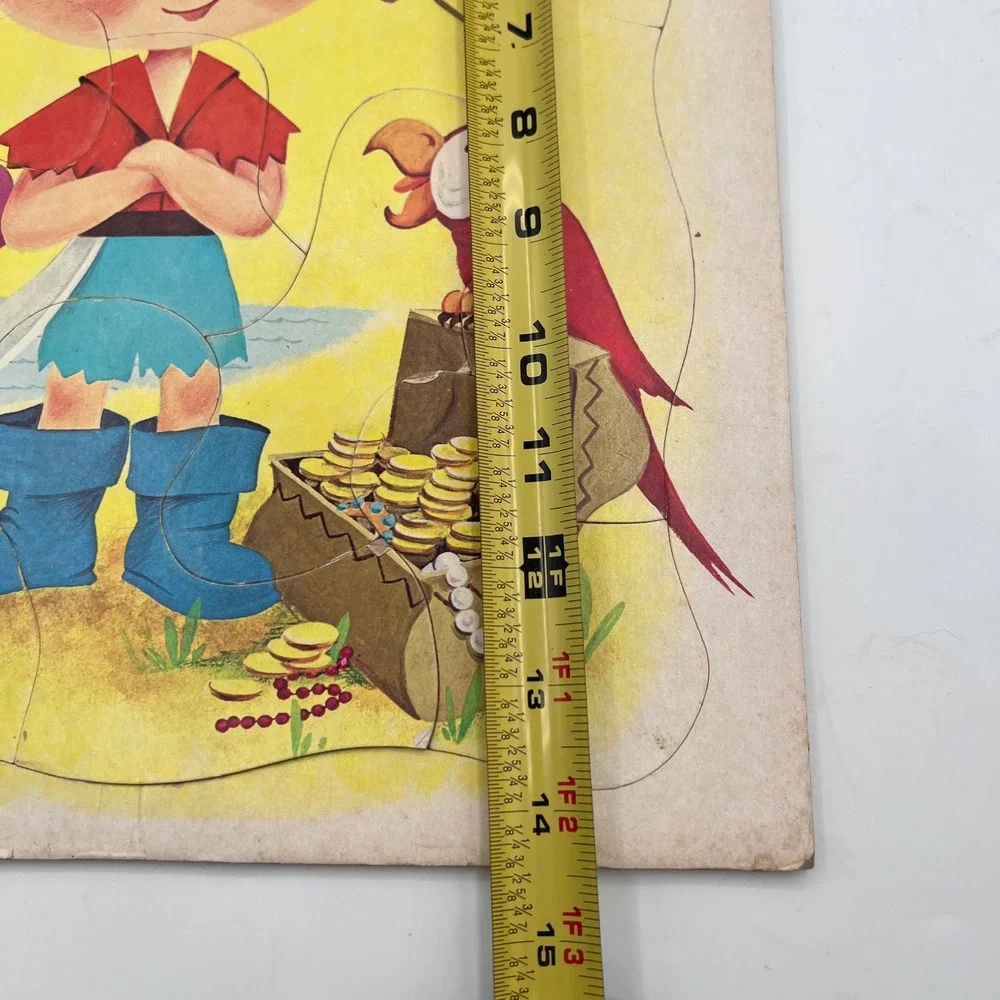 Vintage 1967 Whitman Pirate Preschool Frame-Tray Puzzle 4525 Western Publishing